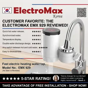 Instant Water Heater Electromax EMX 929 – Fast Electric Heating Water Tap